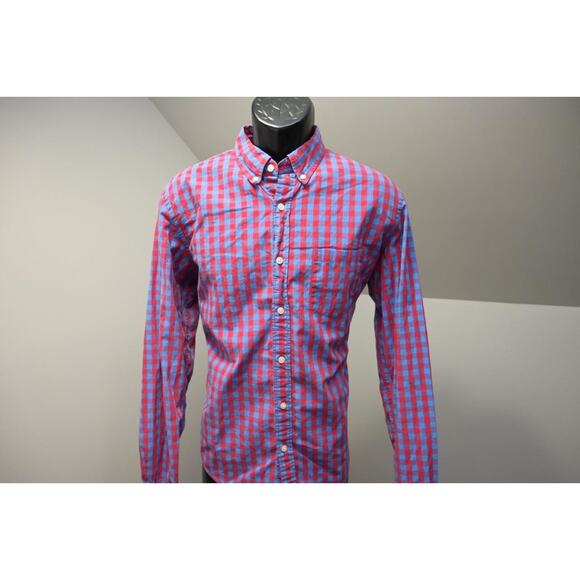 J Crew Slim Fit Casual Button Up Dress Shirt Plaid Long Sleeve Mens Size Large - Picture 2 of 8